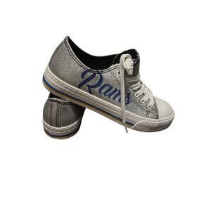 Los Angeles Rams FOCO Women's Silver Color Glitter Low Top Canvas Shoes NFL